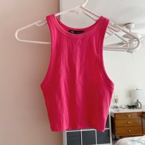 Zara hot pink tank top